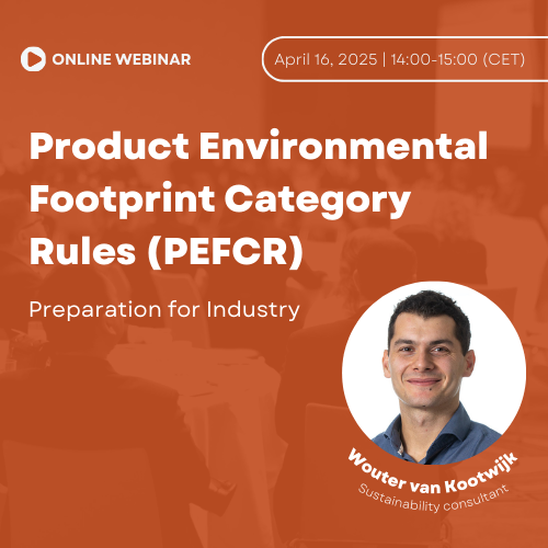 Ecomatters Webinar: PEFCR – Preparation for Industry