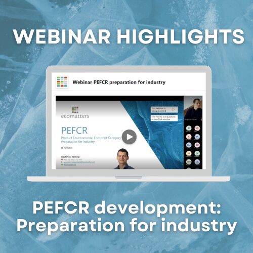 Highlights from our webinar on PEFCR development